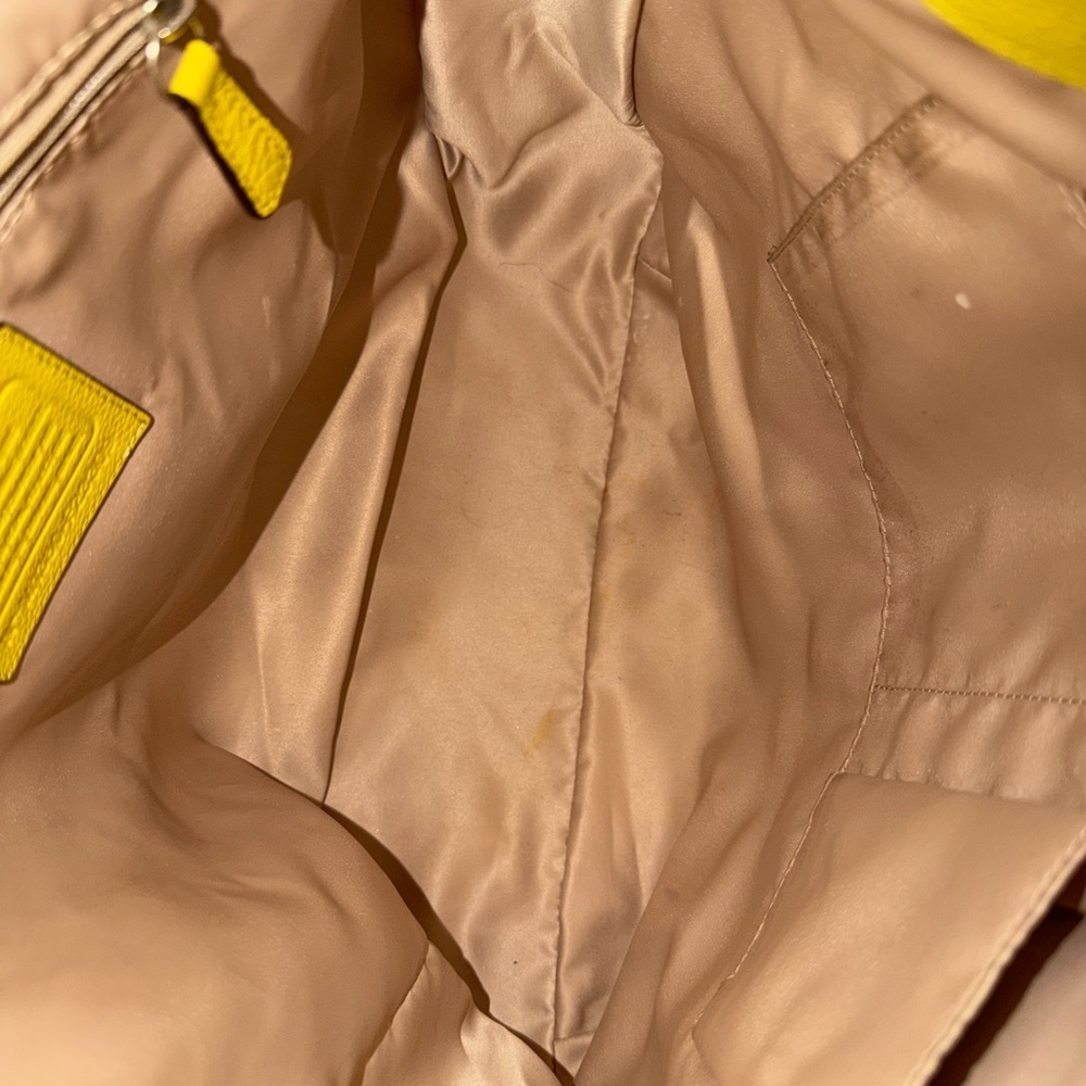 Coach Vibrant Yellow Leather Hobo Bag - Picture 11 of 12